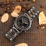 BOBO BIRD Luxury Wood Stainless Steel Watch